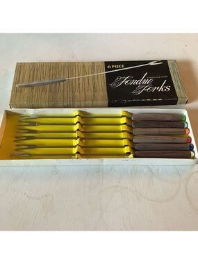 Vintage fondue fork set